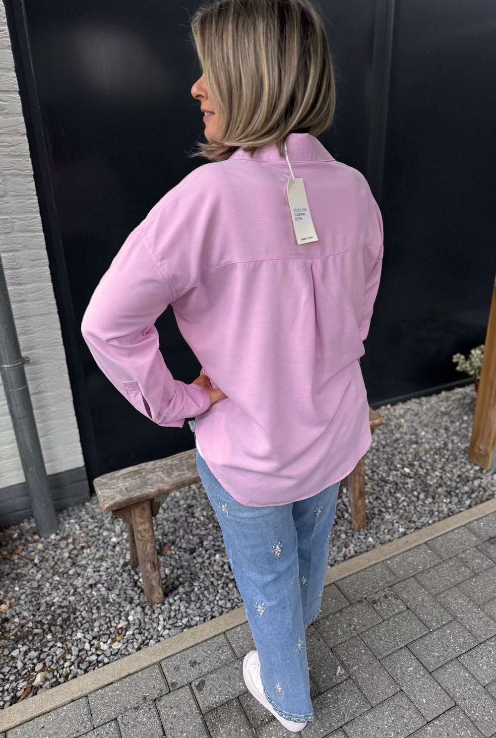 Blouse roze basic