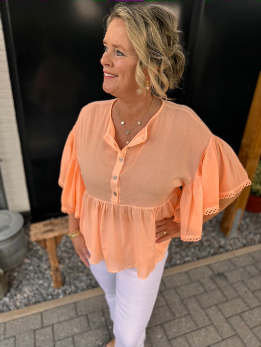 Blouse Lucia neon oranje