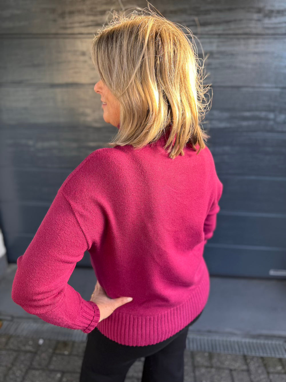 Trui turtle neck burgundy